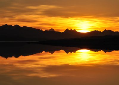 Crépuscule au Lac Sarmiento au Parc Torres del Paine