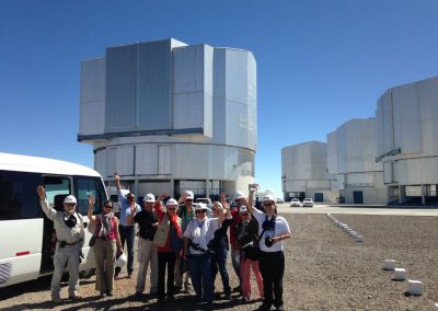 Le groupe AFA-Nov. 2015 devant les 4 télescopes du VLT ESO Paranal