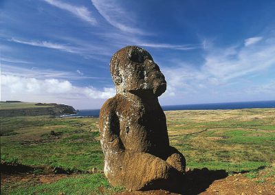 Moai Tukuturi à Rano Raraku