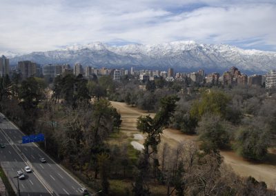 Vue de Santiago Est & la cordillère des Andes ©chilephoto