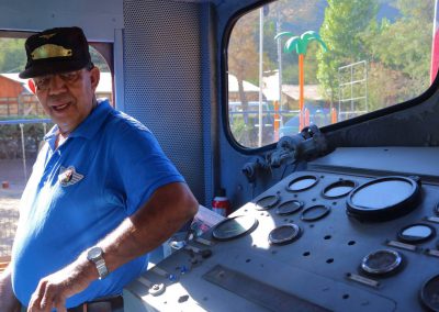 Don Luis Leon, machiniste et chef du projet de restauration du train (photo Andy Strappazon AFA-AstroclubVega 2016)