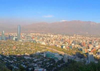 Bis, panoramique de Santiago vu de la colline San Cristóbal (photo Andy Strappazzon AFA-AstroclubVega 2016)