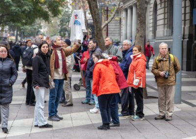 Promenade à pied au centre de Santiago (Olivier Zuntini, guide scientifique AFA)