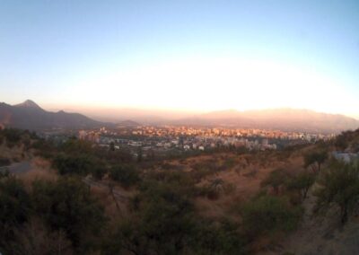 Panoramique de Santiago Est depuis le Cerro (colline) San Cristóbal (©JMDK AFA-2018)