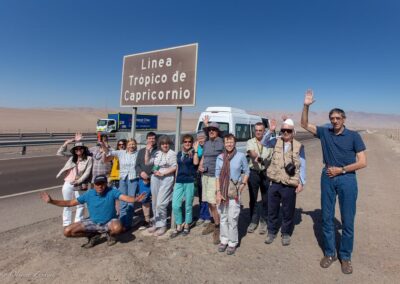 Grève de l'aérien, on fera les 1000km vers ESO La Silla en minibus. Halte au Tropique (OZuntini)
