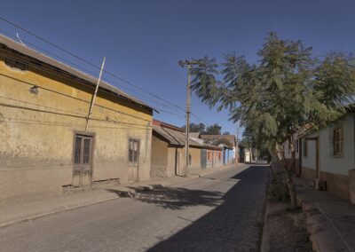 Rue, maisons et arbre typiques de la vallée d'Elqui (L.Jamet AFA-Éclipse 2019)